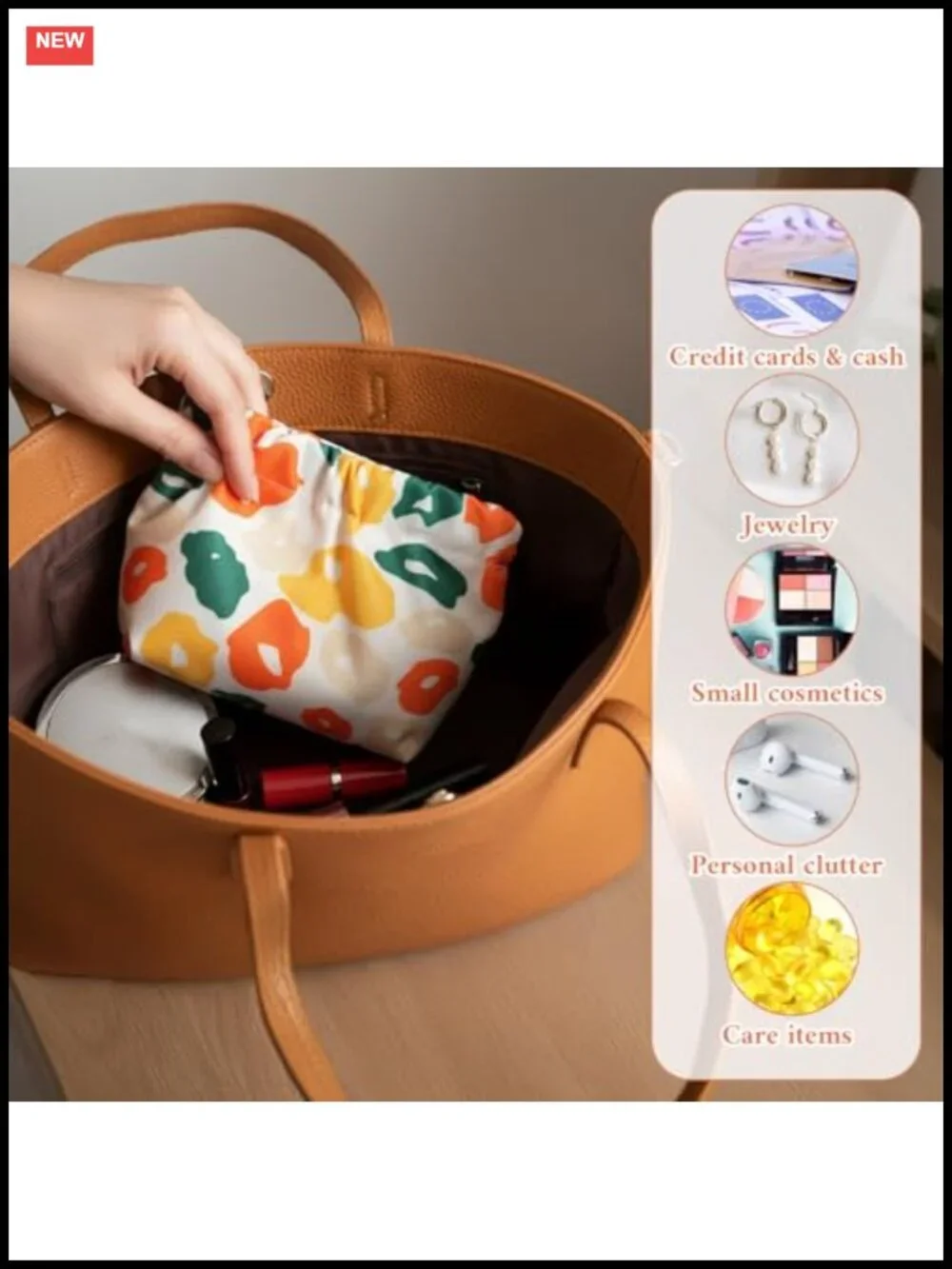 21 Pcs Mini Makeup Bags for Purse, Waterproof Cosmetic Organizer Pouch, Travel